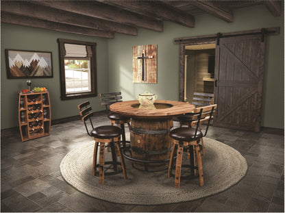 William Sheppee 48" Round Plain Barrel Table - Rustic Elegance SHO154