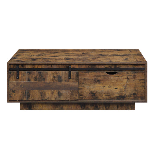Bellarosa Rustic Oak Finish Coffee Table