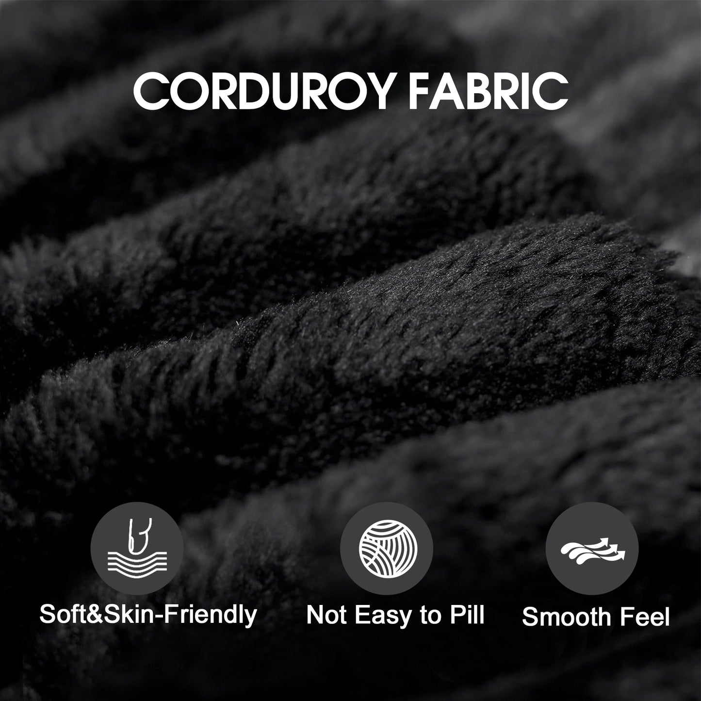 157.6'Cloud Sofa,Corduroy Fabric,Deep Seat Couches,Double - layer design,Removable Cushion,No Assembly,DIY Combination for Living room, Bedroom,Conference room ,Apartment,Black - 1st Choice Furniture Direct