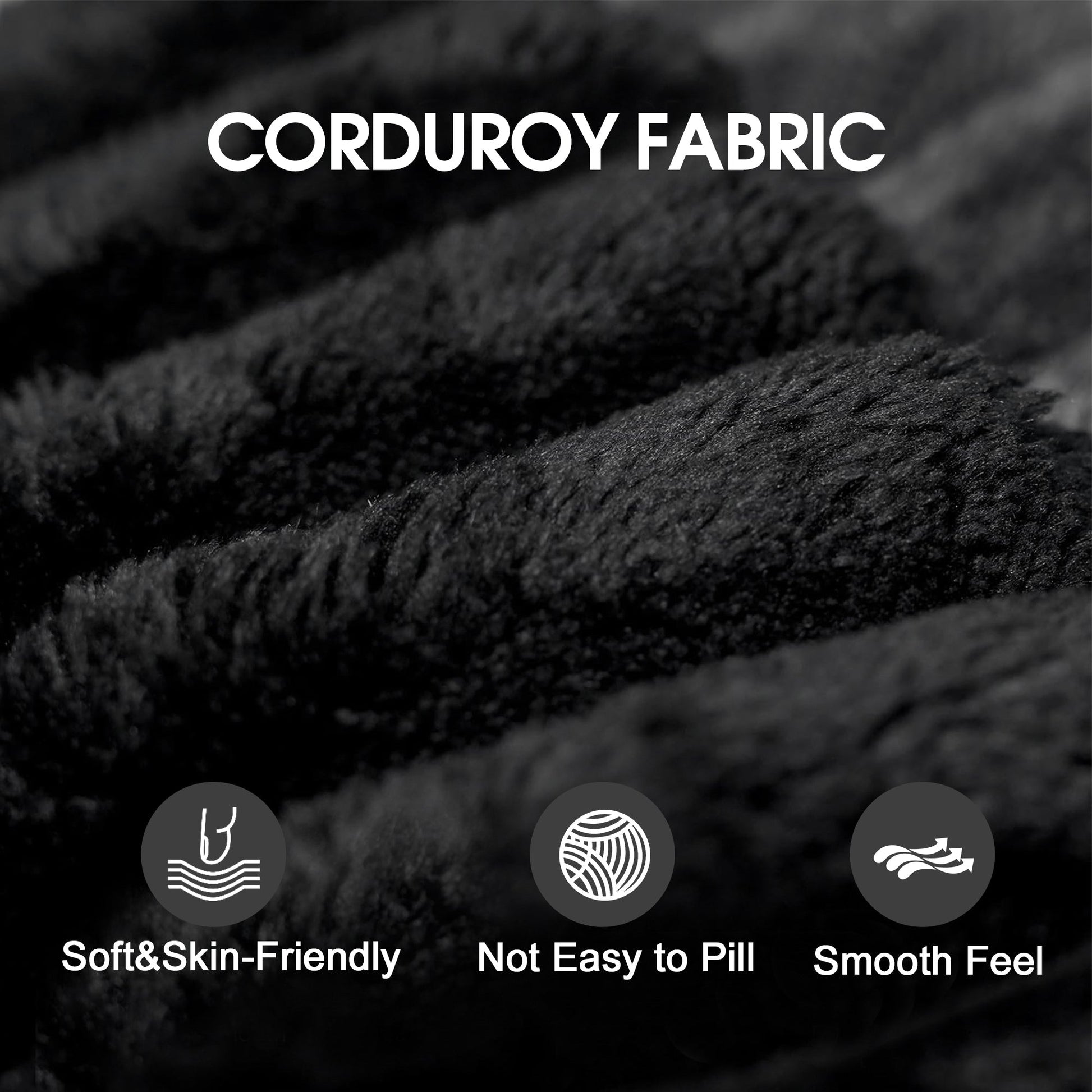157.6'Cloud Sofa,Corduroy Fabric,Deep Seat Couches,Double - layer design,Removable Cushion,No Assembly,DIY Combination for Living room, Bedroom,Conference room ,Apartment,Black - 1st Choice Furniture Direct