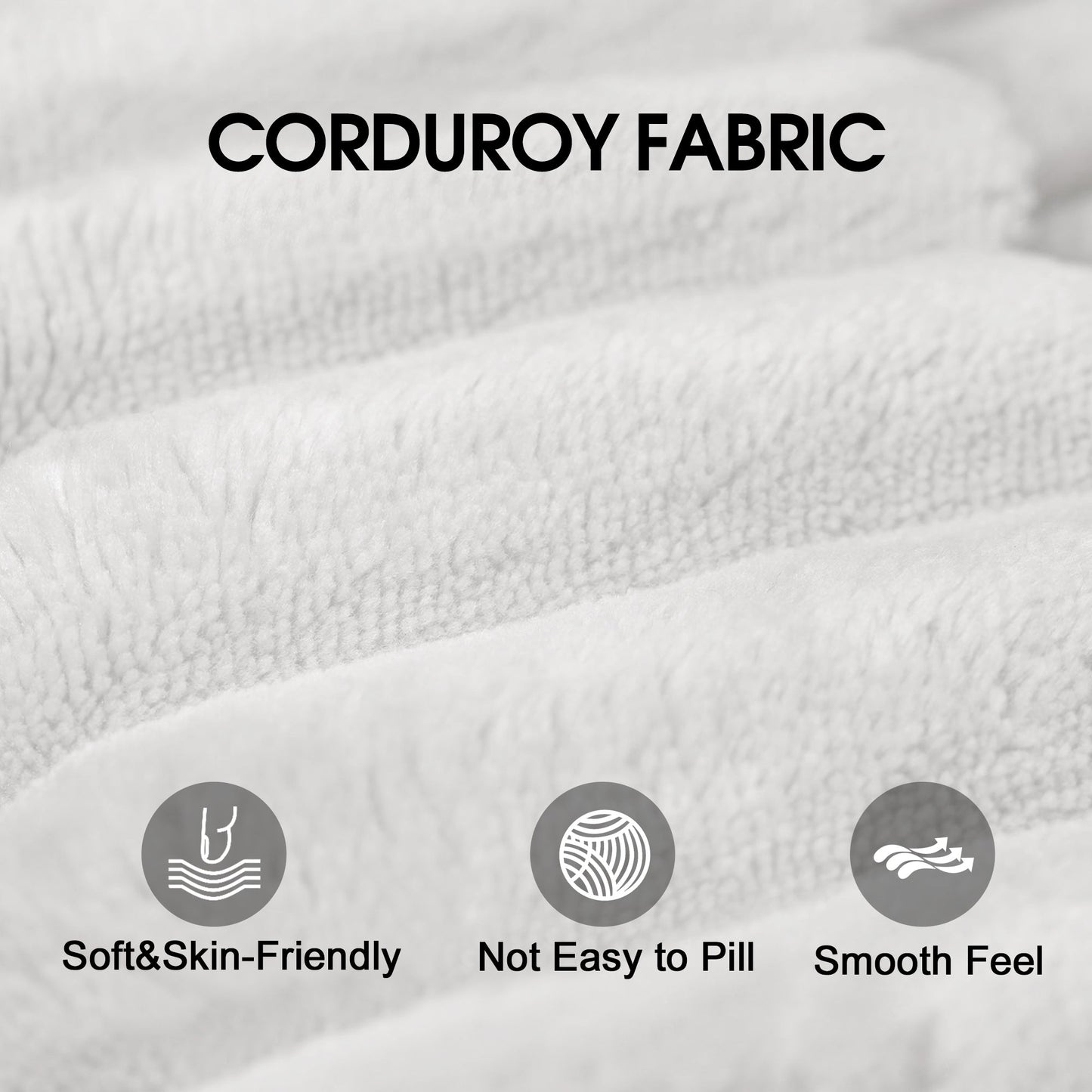 157.6'Cloud Sofa,Corduroy Fabric,Deep Seat Couches,Double - layer design,Removable Cushion,No Assembly,DIY Combination for Living room, Bedroom,Conference room ,Apartment,White - 1st Choice Furniture Direct