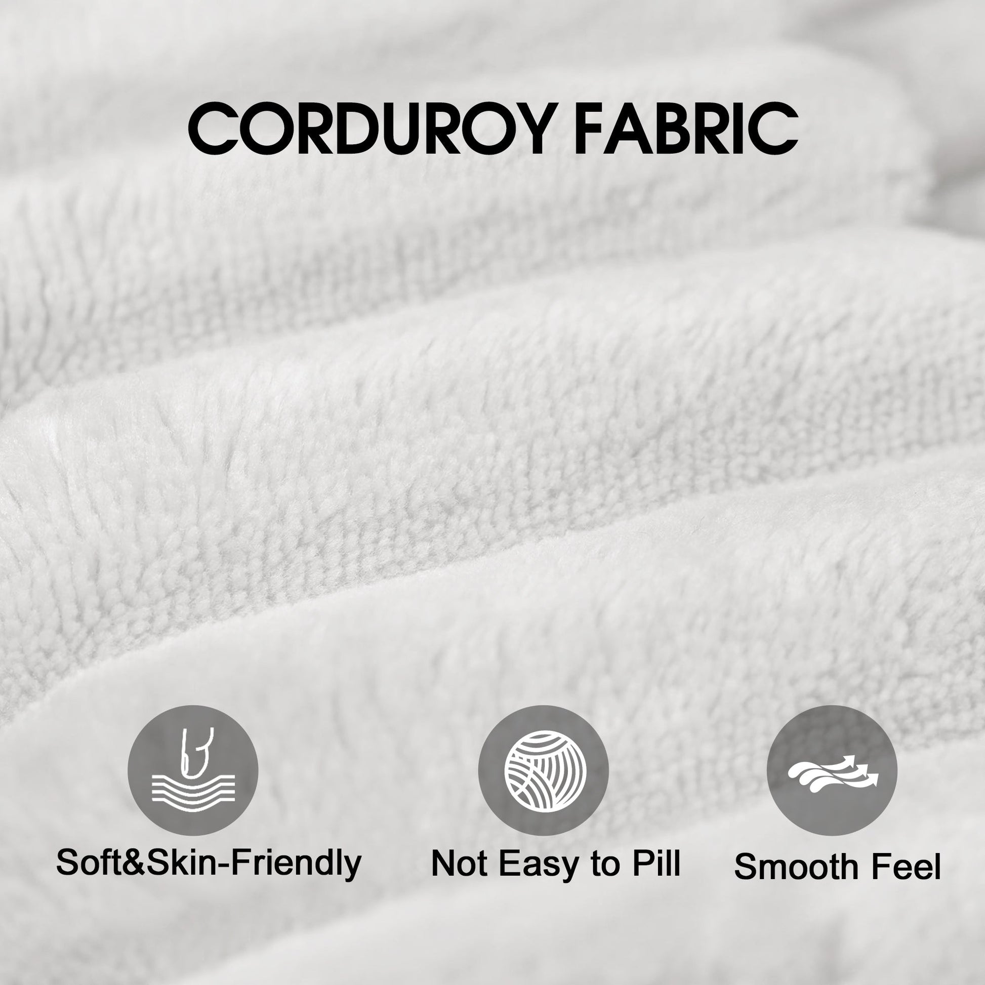 157.6'Cloud Sofa,Corduroy Fabric,Deep Seat Couches,Double - layer design,Removable Cushion,No Assembly,DIY Combination for Living room, Bedroom,Conference room ,Apartment,White - 1st Choice Furniture Direct
