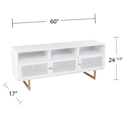 1st Choice Modern and Elegant Mursley Media Cabinet with Storage in White