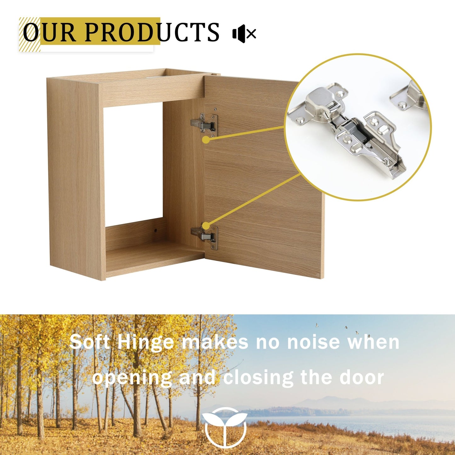 16'' Floating Wall - Mounted Bathroom Vanity with Ceramic Sink & Soft - Close Cabinet Door, For Small Bathroom - 1st Choice Furniture Direct