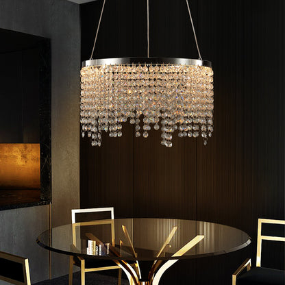 16 - inch Luxury Crystal LED Chandelier - Adjustable Height and Color Temperature (3000K - 6000K) - Modern Chandelier for Living Room, Dining Room and Bedroom - 1st Choice Furniture Direct