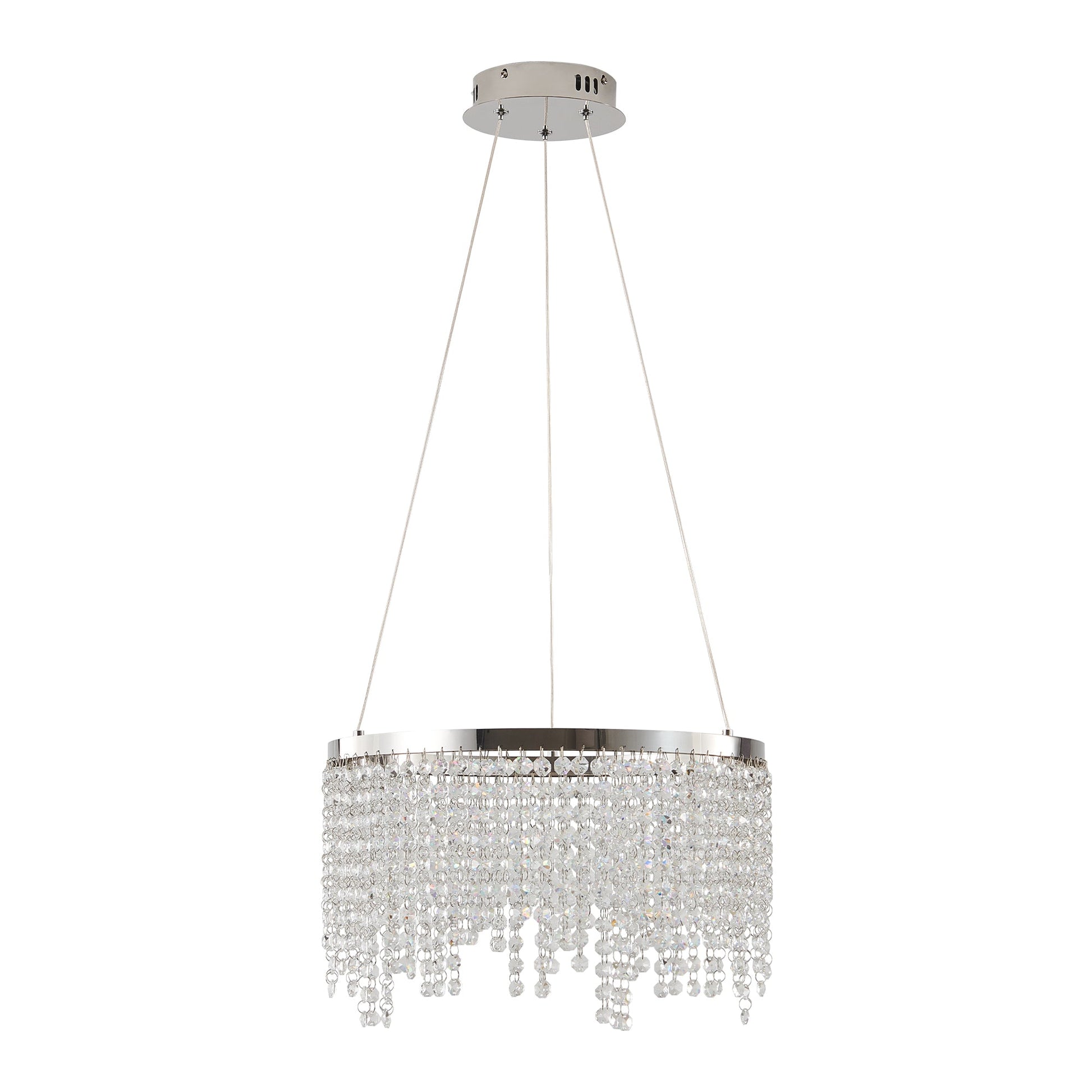 16 - inch Luxury Crystal LED Chandelier - Adjustable Height and Color Temperature (3000K - 6000K) - Modern Chandelier for Living Room, Dining Room and Bedroom - 1st Choice Furniture Direct