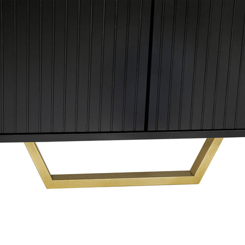 1st Choice Modern Sideboard with Four Doors Metal Handles & Legs