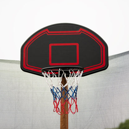 16FT Trampoline with Basketball Hoop pump and Ladder(Inner Safety Enclosure) with soccer goal Green - 1st Choice Furniture Direct