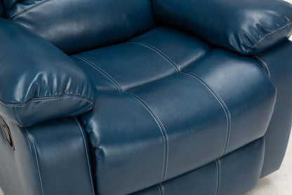 1st Choice Contemporary Charlotte Navy Blue Leather Gel Recliner