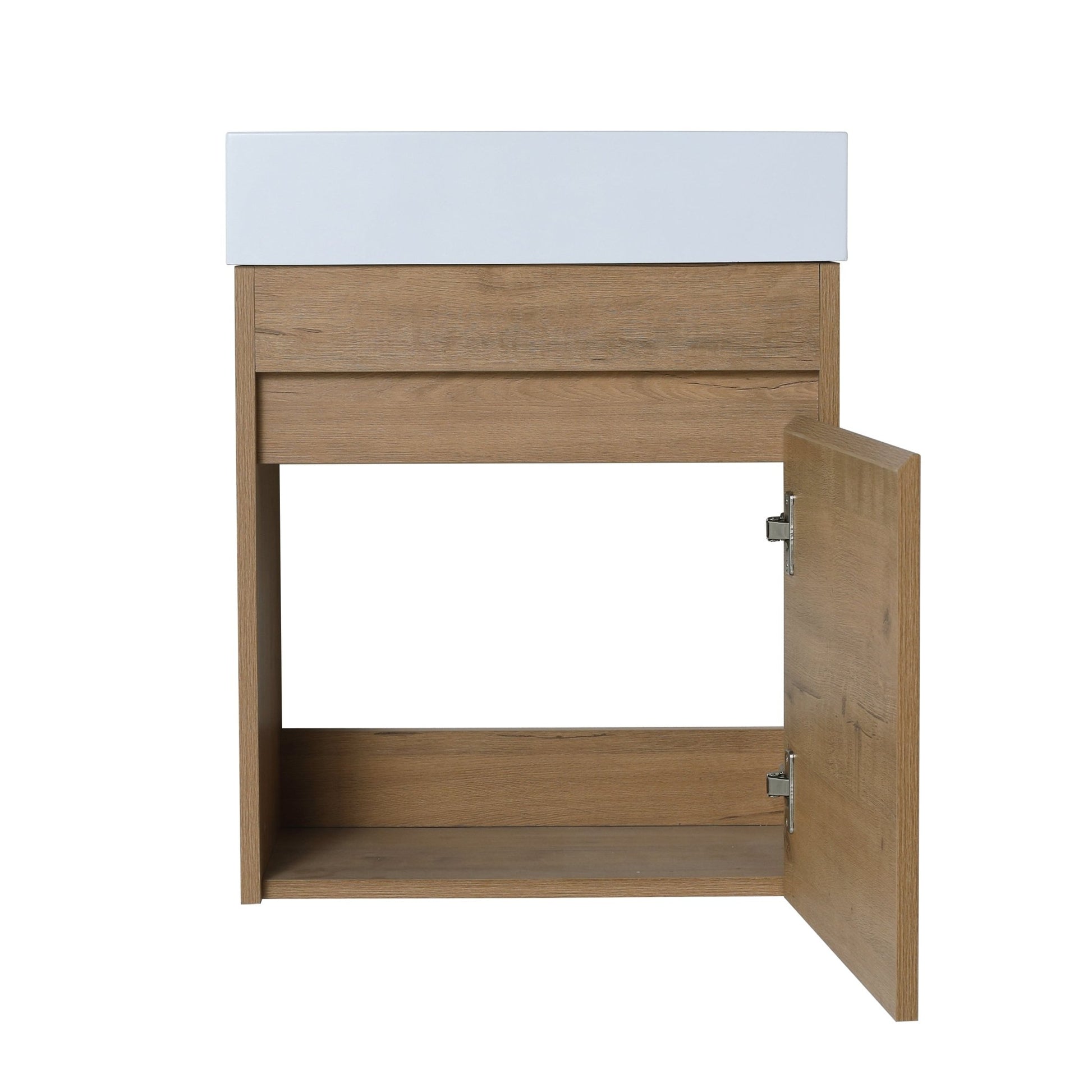 18'' Floating Wall - Mounted Bathroom Vanity with White Resin Sink & Soft - Close Cabinet Door - 1st Choice Furniture Direct