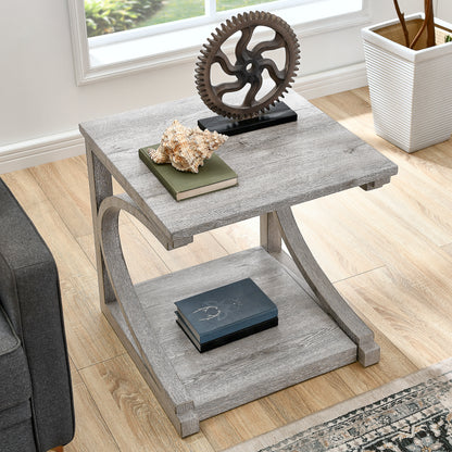 Unique coffee table, solid wood 23.8 inch modern coffee table modern center table with storage, solid wood special shape coffee table, living room, kitchen, apartment dining table