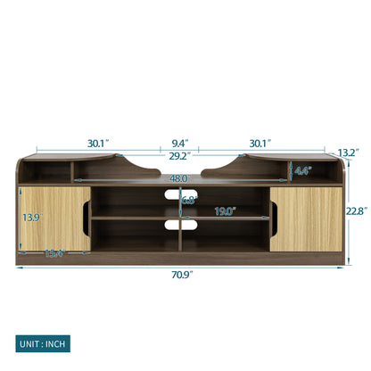 1st Choice Modern Living Room TV Stand Cabinet in Beige/Brown