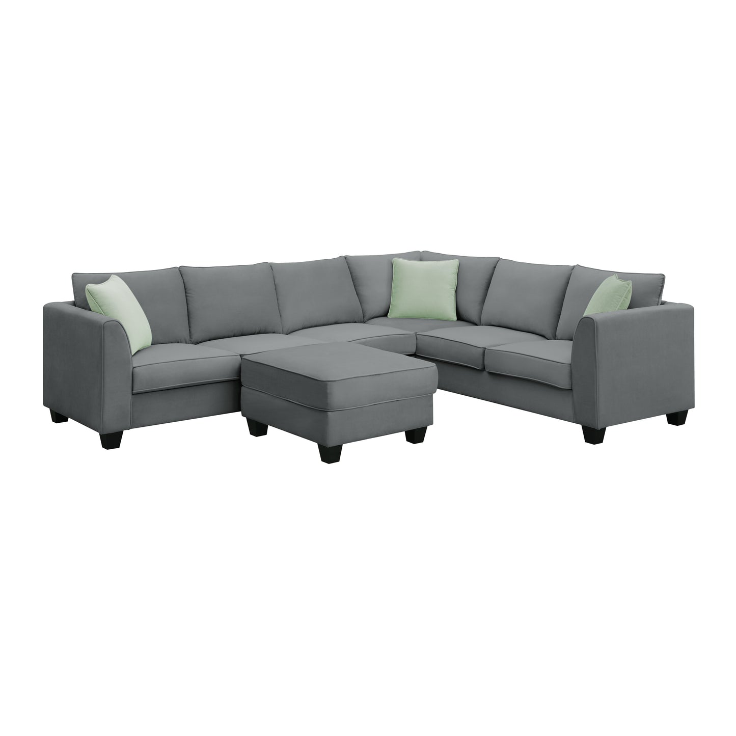 1st Choice Sectional Sofa Couches Living Room Sets 7 Seats w/ Ottoman