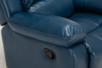 1st Choice Contemporary Charlotte Navy Blue Leather Gel Recliner