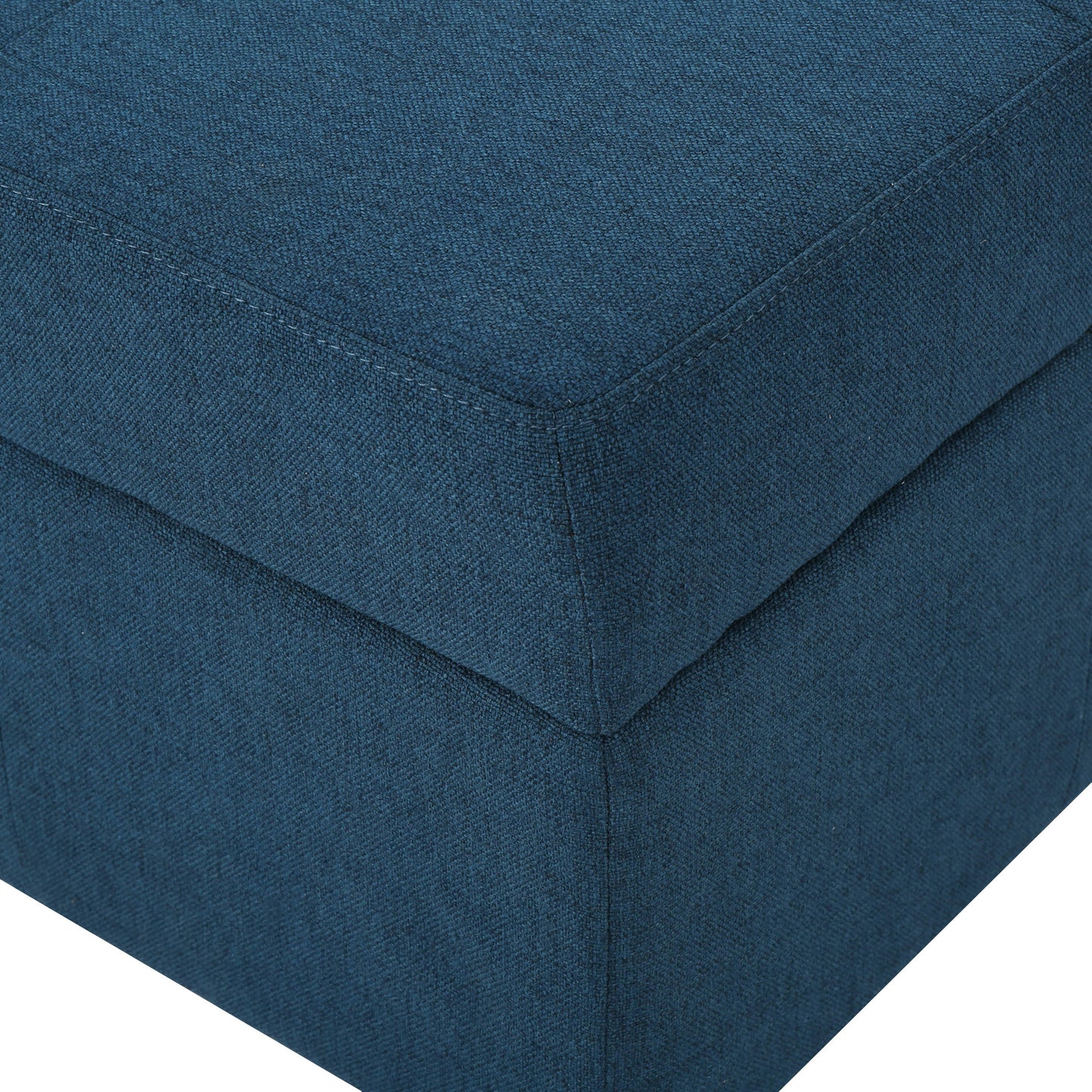 1st Choice Modern Storage Bedroom Living Room Ottoman in Navy Blue