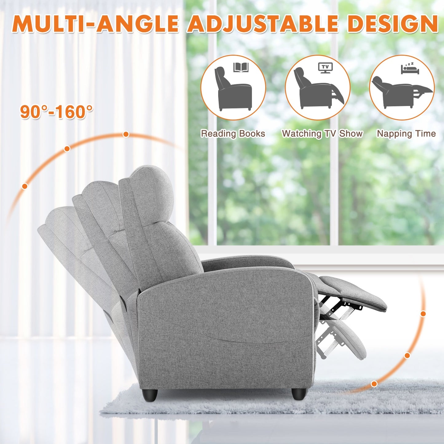 1st Choice Elegant Massage Recliner Chair for Home Theater Seating