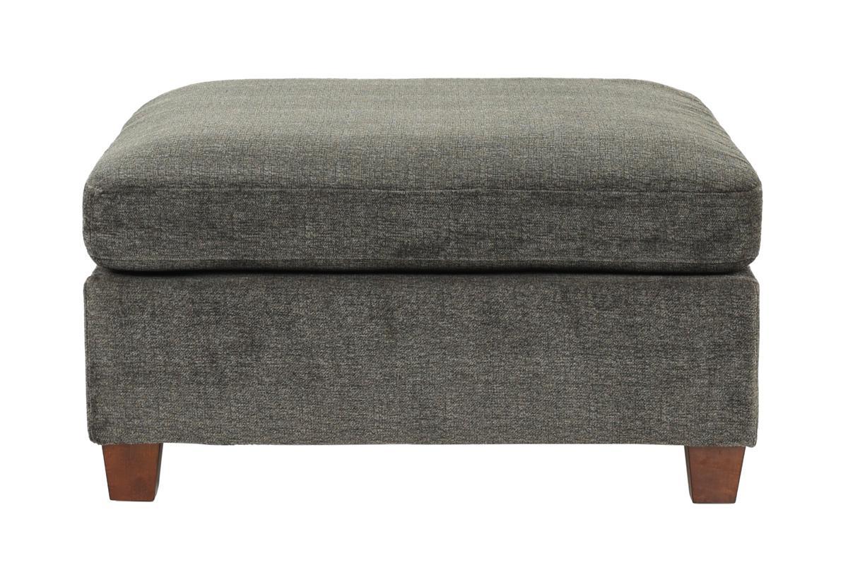 1pc OTTOMAN ONLY Grey Chenille Fabric Cocktail OTTOMAN Cushion Seat Living Room Furniture - 1st Choice Furniture Direct