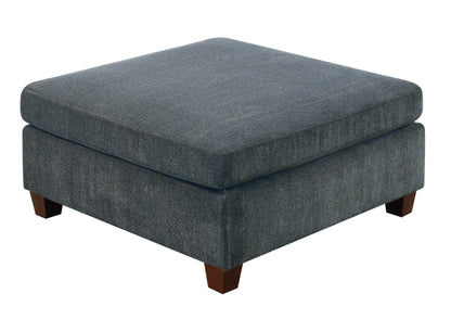 1pc OTTOMAN ONLY Grey Chenille Fabric Cocktail OTTOMAN Cushion Seat Living Room Furniture - 1st Choice Furniture Direct