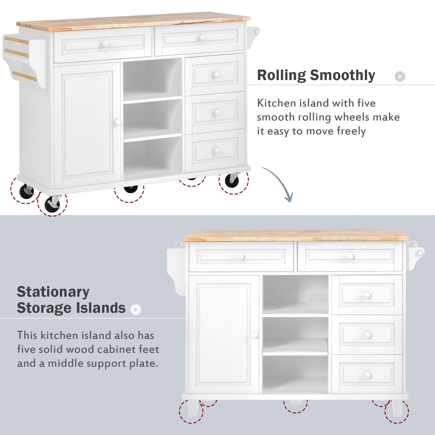 1st Choice Furniture Direct 1st Choice Efficient Organization Kitchen Cart and Stylish Mobility