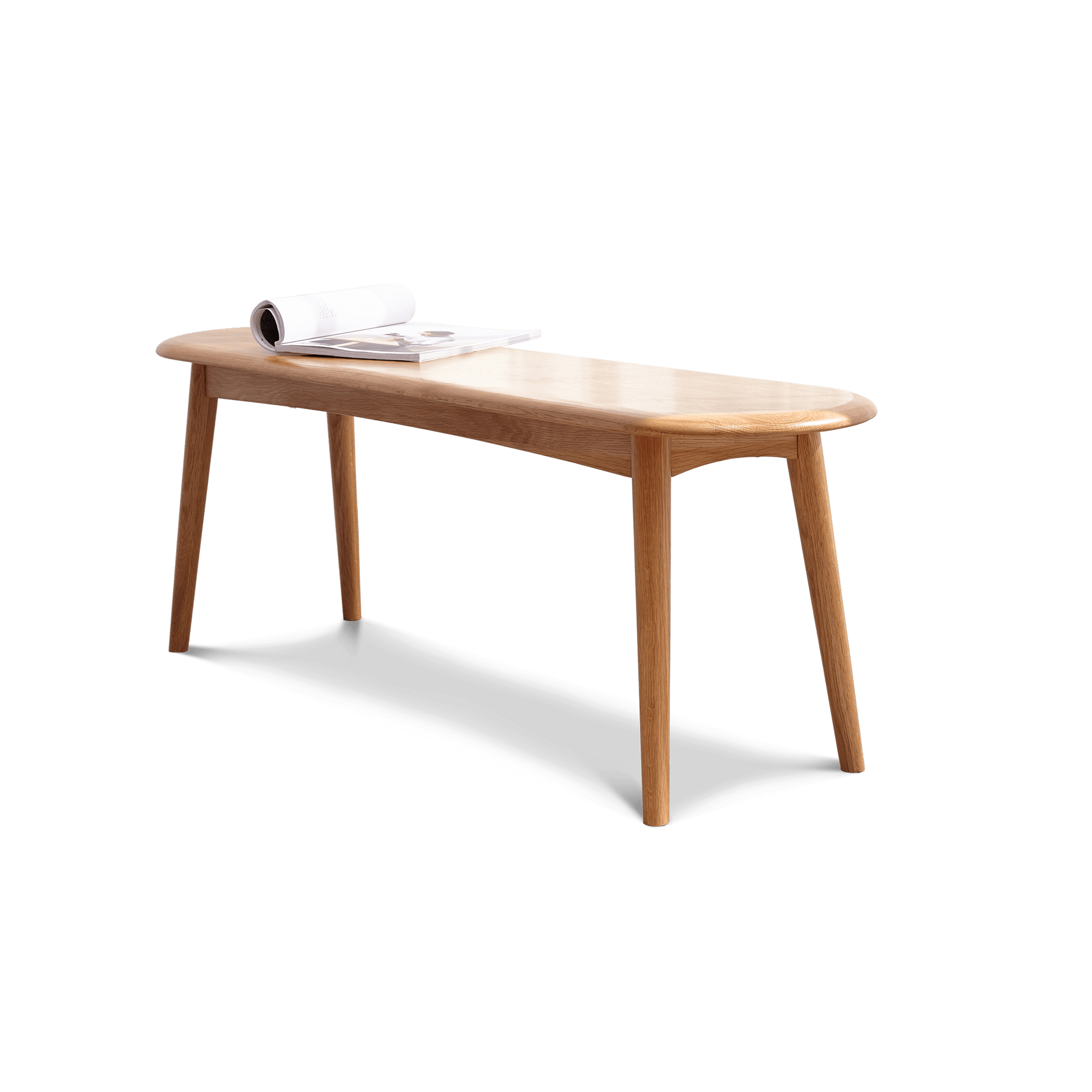 1st Choice Furniture Direct 1st Choice Oak Wood Dining Table Bench - Walnut Finish, 47.2 Inch Length