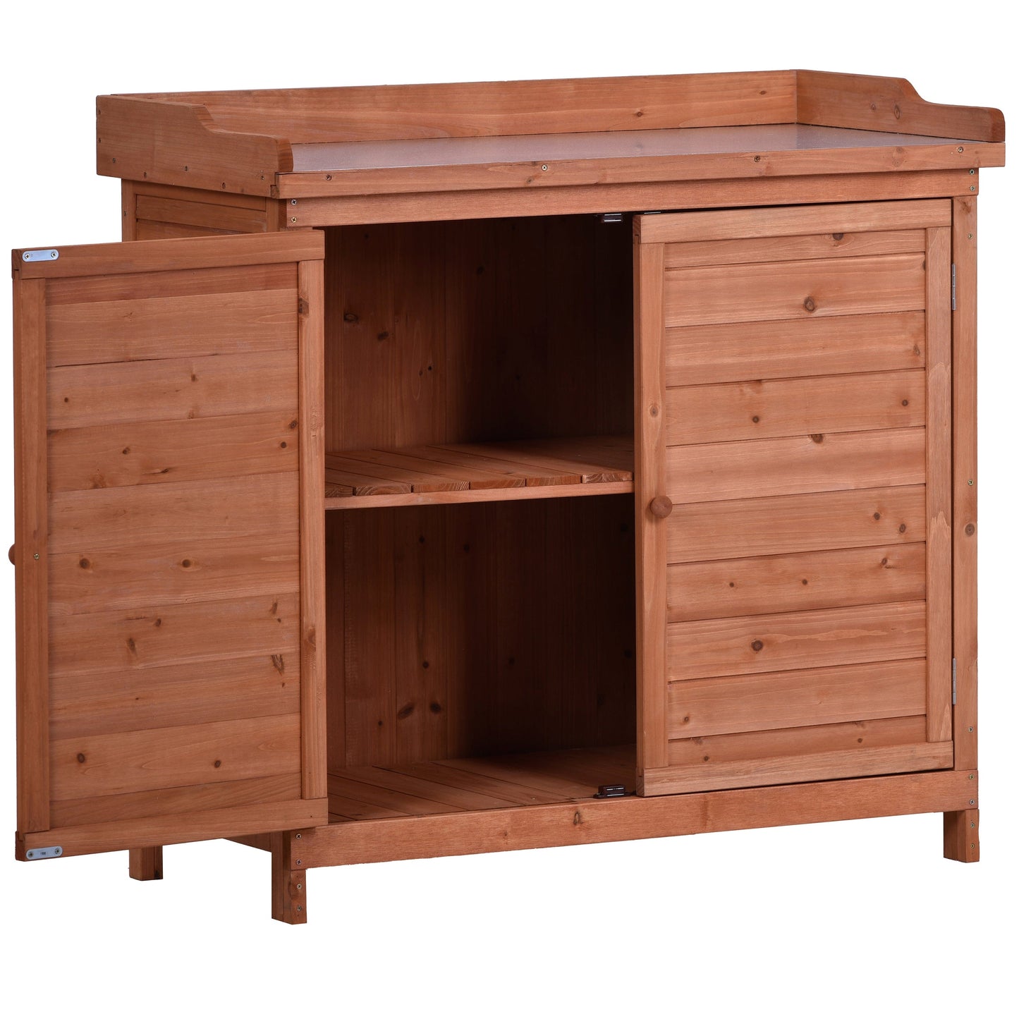 1st Choice Furniture Direct 1st Choice Outdoor Potting Bench - Rustic Wood Table with Storage