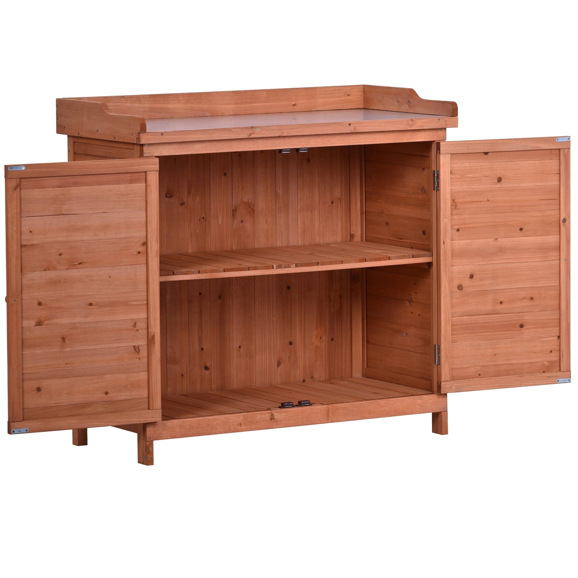 1st Choice Furniture Direct 1st Choice Outdoor Potting Bench - Rustic Wood Table with Storage