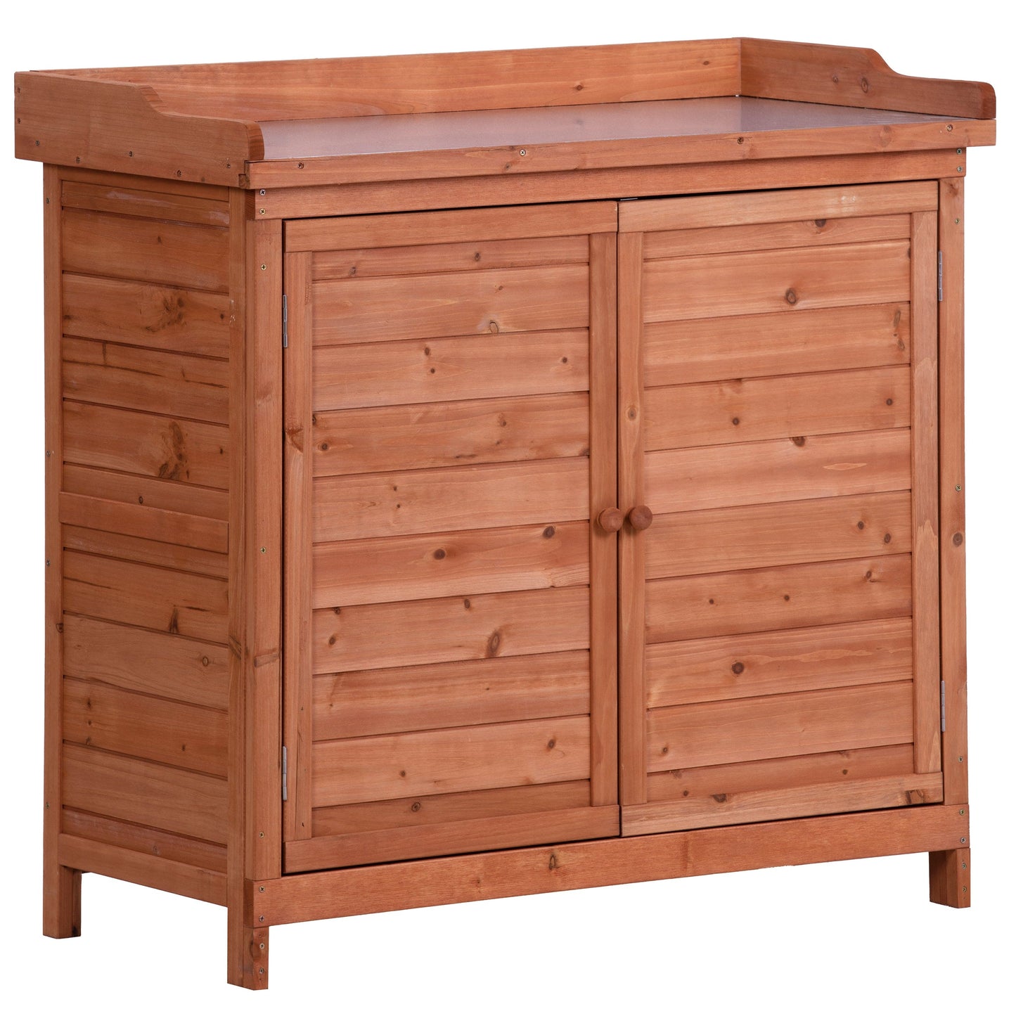 1st Choice Furniture Direct 1st Choice Outdoor Potting Bench - Rustic Wood Table with Storage