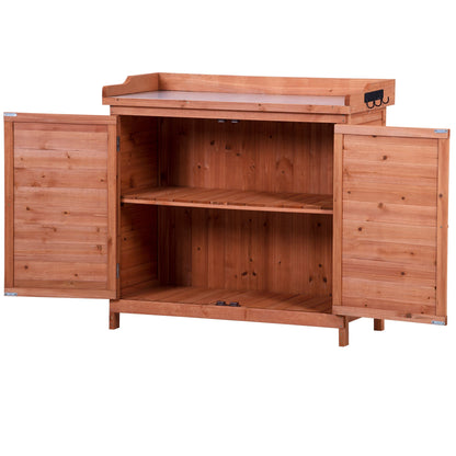 1st Choice Furniture Direct 1st Choice Outdoor Potting Bench - Rustic Wood Table with Storage
