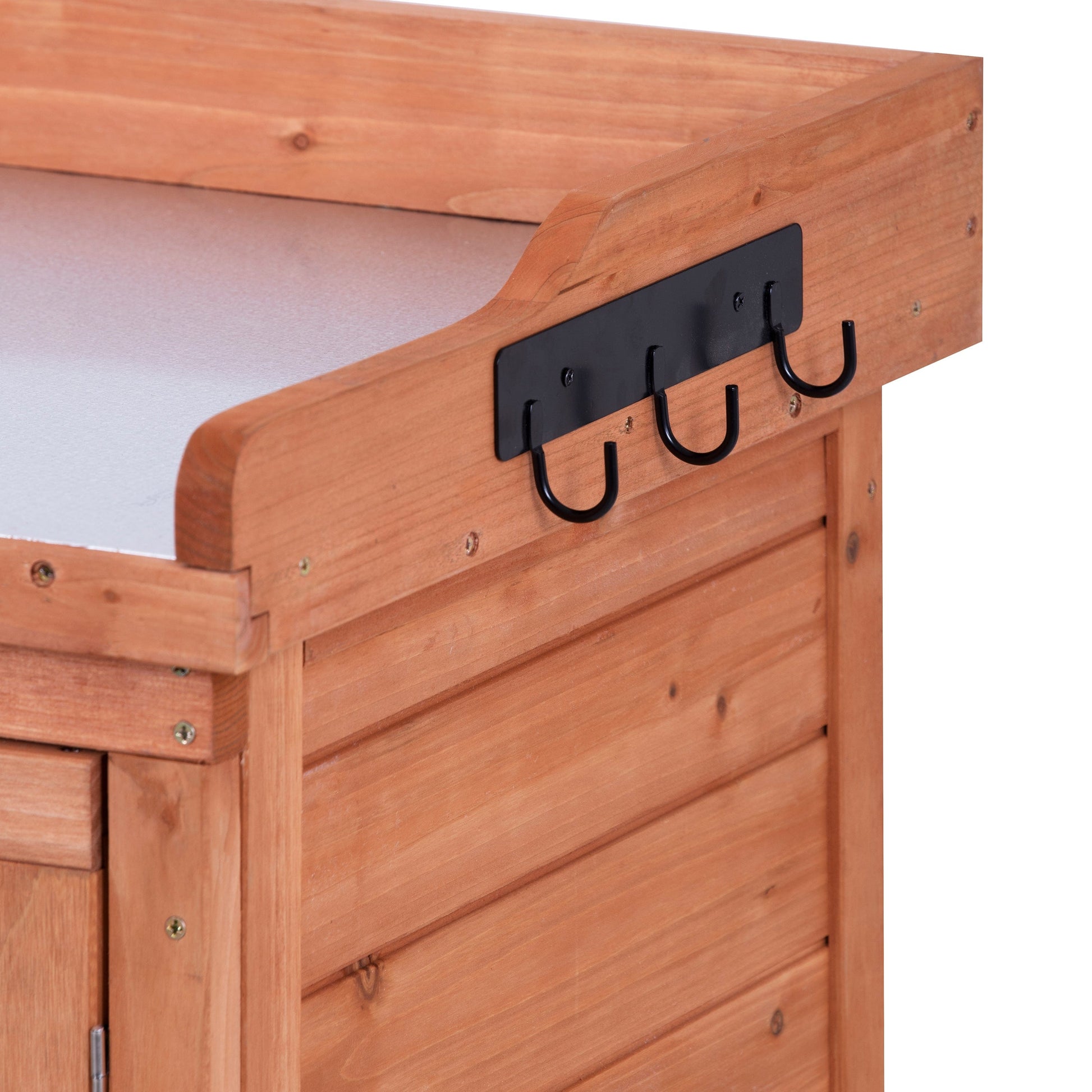1st Choice Furniture Direct 1st Choice Outdoor Potting Bench - Rustic Wood Table with Storage