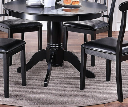 1st Choice Furniture Direct 1st Choice Round Table and Chairs Complete Dining Set in Classic Black