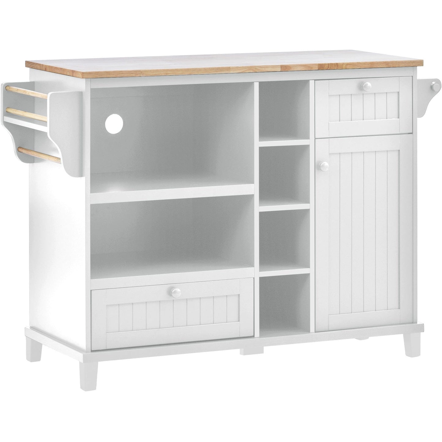 1st Choice Furniture Direct 1st Choice Sturdy Island Cart with Storage Cabinet and Two Locking Wheels