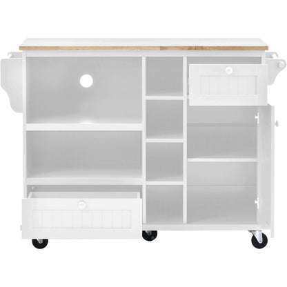 1st Choice Furniture Direct 1st Choice Sturdy Island Cart with Storage Cabinet and Two Locking Wheels