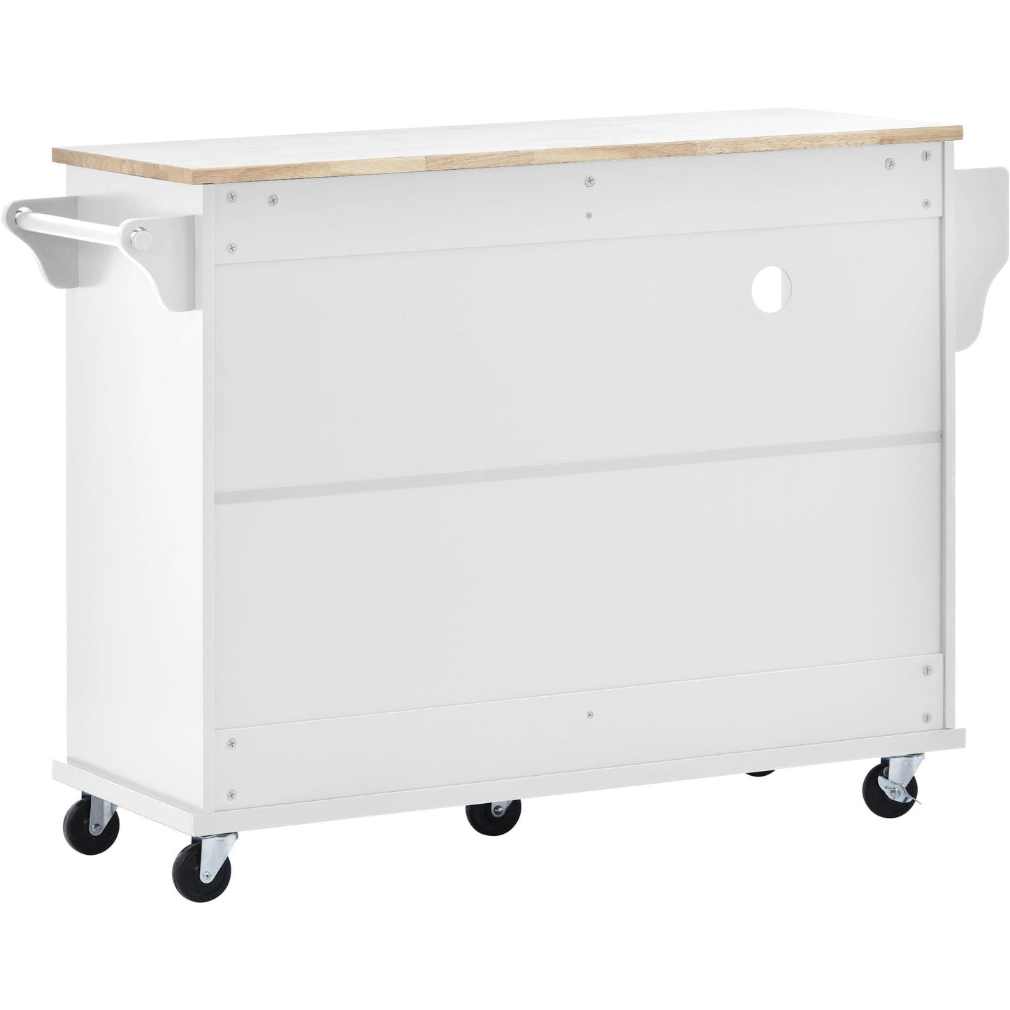 1st Choice Furniture Direct 1st Choice Sturdy Island Cart with Storage Cabinet and Two Locking Wheels