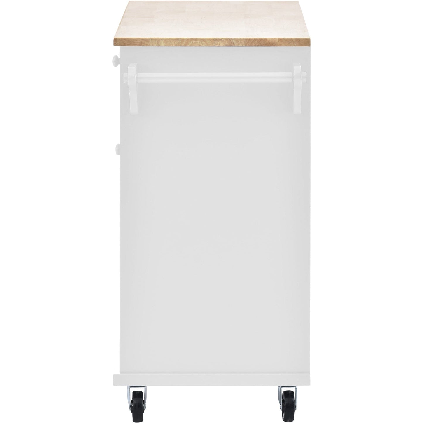 1st Choice Furniture Direct 1st Choice Sturdy Island Cart with Storage Cabinet and Two Locking Wheels