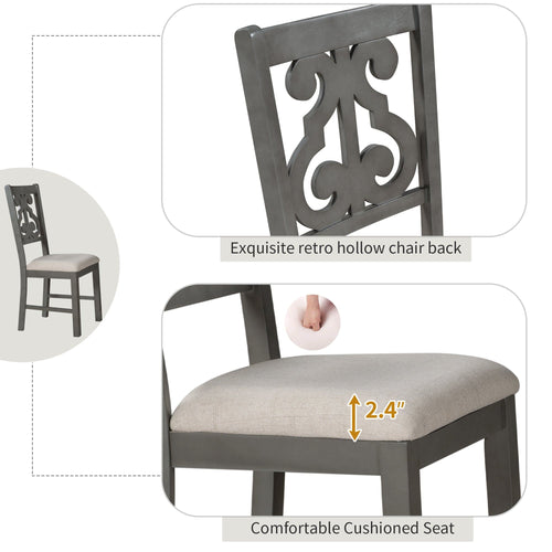 1st Choice Furniture Direct 1st Choice TREXM 5-Piece Round Dining Table and Chair Set  in Gray