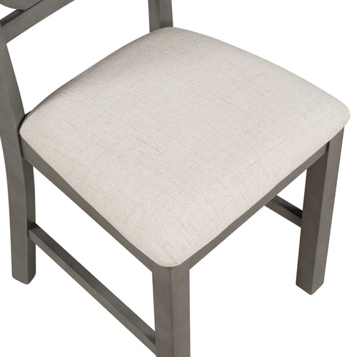 1st Choice Furniture Direct 1st Choice TREXM 5-Piece Round Dining Table and Chair Set  in Gray