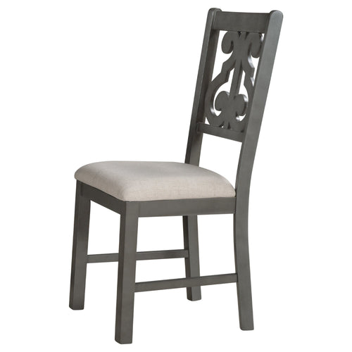1st Choice Furniture Direct 1st Choice TREXM 5-Piece Round Dining Table and Chair Set  in Gray