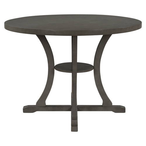 1st Choice Furniture Direct 1st Choice TREXM 5-Piece Round Dining Table and Chair Set  in Gray