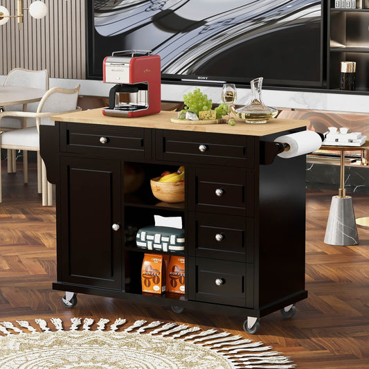 1st Choice Furniture Direct 1st Choice Versatile Rolling Mobile Kitchen Island Cart with Storage