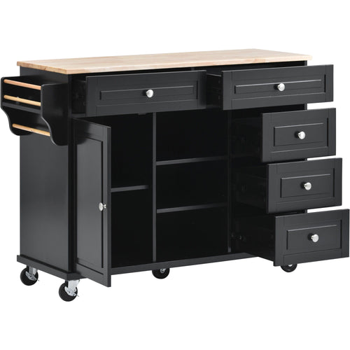1st Choice Furniture Direct 1st Choice Versatile Rolling Mobile Kitchen Island Cart with Storage