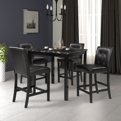 1st Choice Furniture Direct 5Pc Pk Dining Set 1st Choice 5-Piece Kitchen Table Set | Modern Marble Top Dining