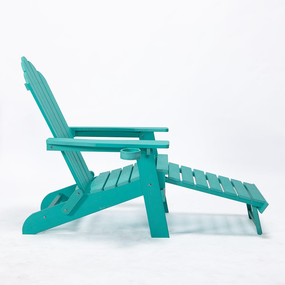 1st Choice Furniture Direct Adirondack Chair 1st Choice Folding Adirondack Chair with Pull-out Ottoman in Green Finish