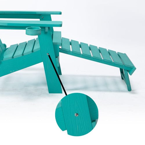 1st Choice Furniture Direct Adirondack Chair 1st Choice Folding Adirondack Chair with Pull-out Ottoman in Green Finish
