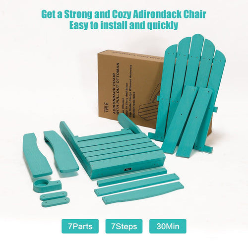 1st Choice Furniture Direct Adirondack Chair 1st Choice Folding Adirondack Chair with Pull-out Ottoman in Green Finish
