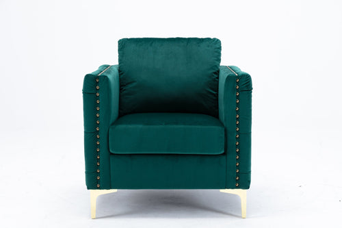 1st Choice Furniture Direct Arm Chair Cushions 1st Choice Green Velvet Tufted Buttons Armchair with Steel Legs