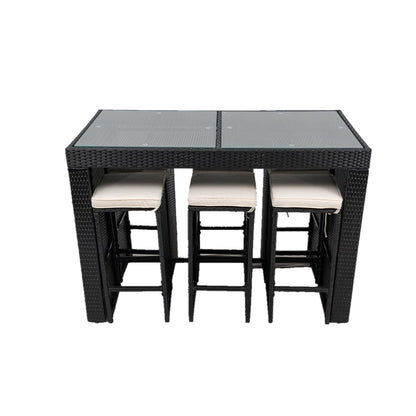 1st Choice Furniture Direct Bar Set 1st Choice 7 Piece Patio Rattan Wicker Bar Set with 6 Stools