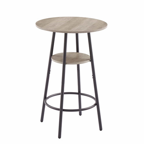 1st Choice Furniture Direct Bar Set 1st Choice Grey Bar Table and Stool Set w/ PU Soft Seat with Backrest