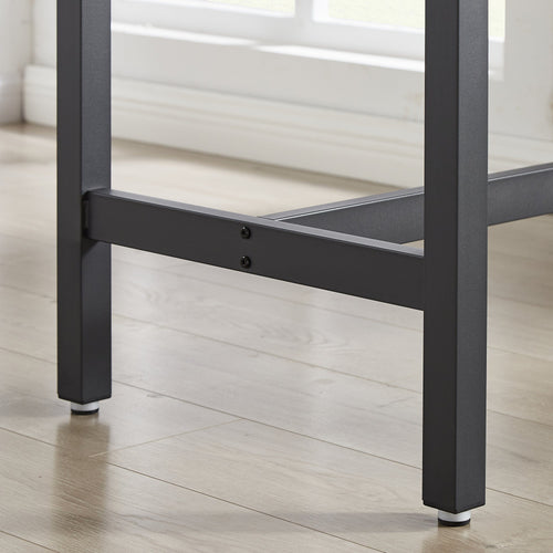 1st Choice Furniture Direct Bar Set 1st Choice Grey PU 4-Piece Bar Table Set w/ Soft Seat & Backrest Stool