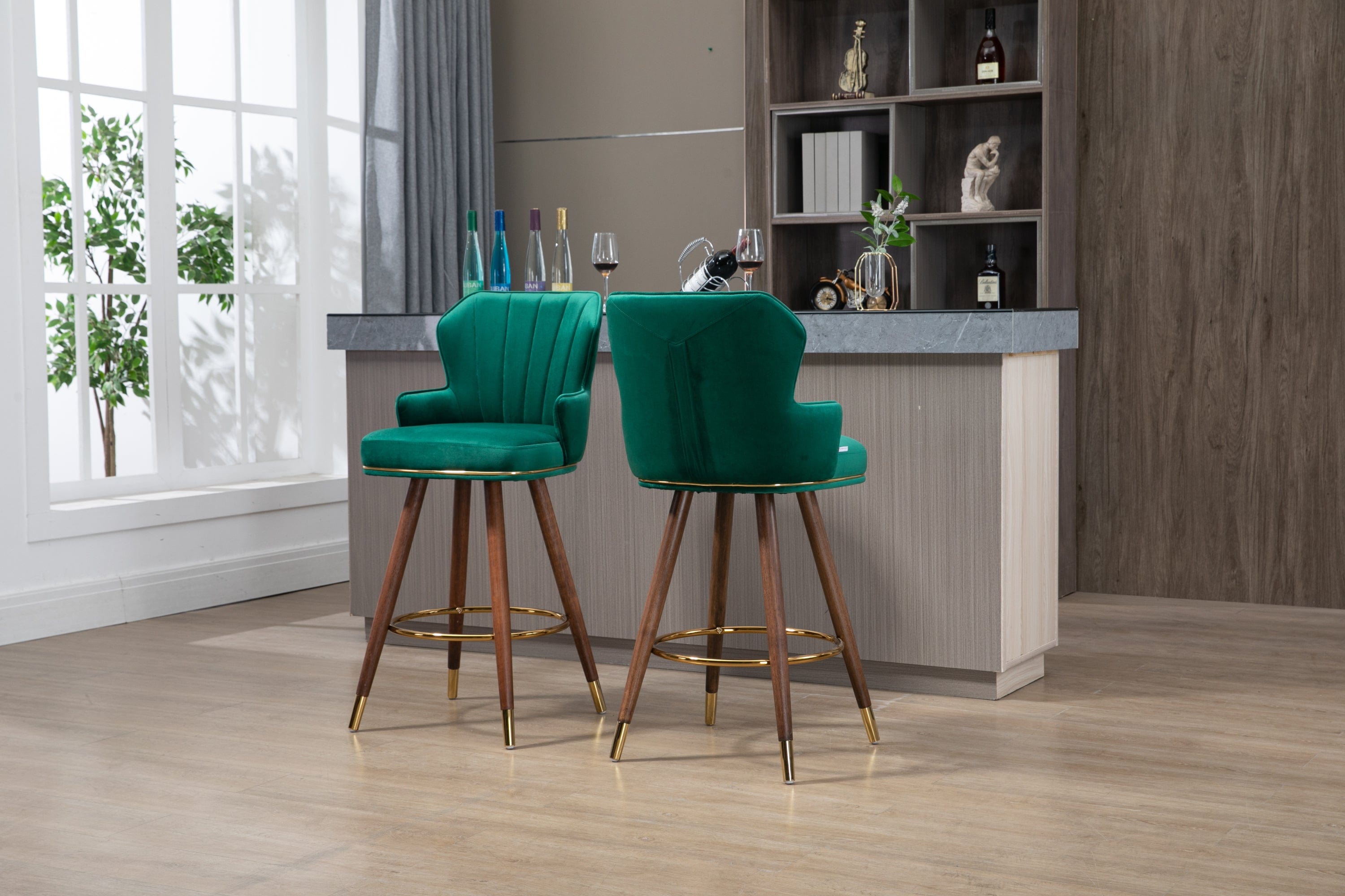 1st Choice Modern Adjustable Swivel Bar Stools with Backrest 1st