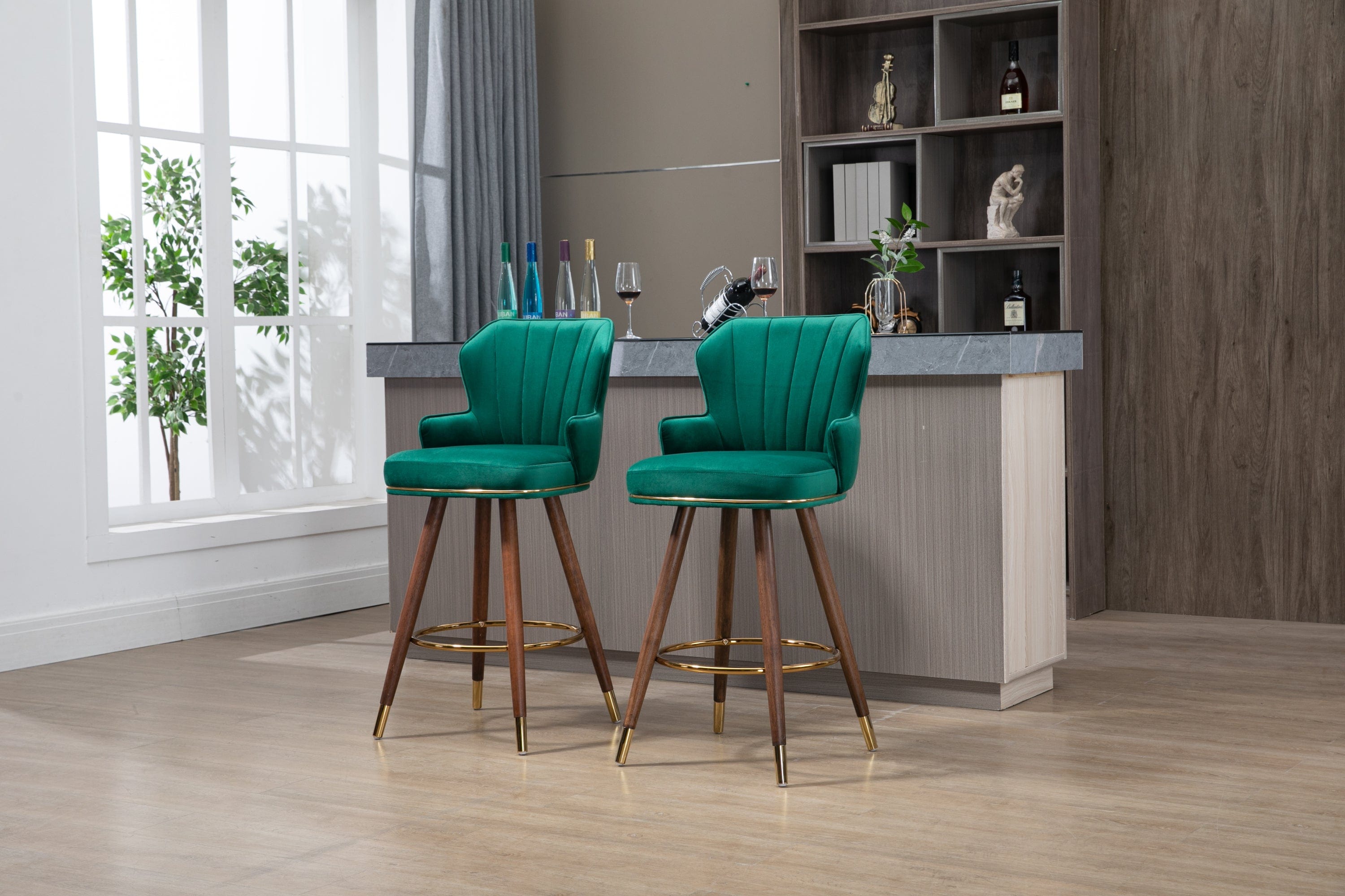 1st Choice Modern Adjustable Swivel Bar Stools with Backrest 1st